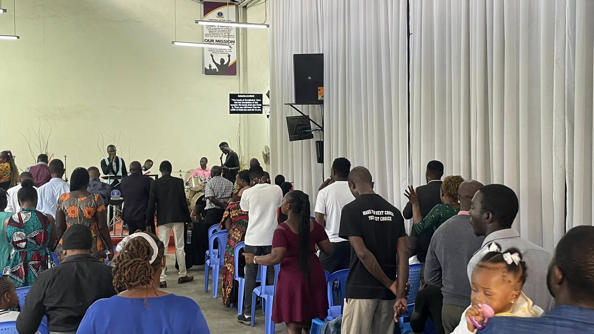 Church choir singing